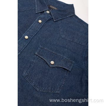 Wholesale Custom Men's Button Down Denim Fashion Shirts